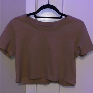 Tan Urban Outfitters Crop top